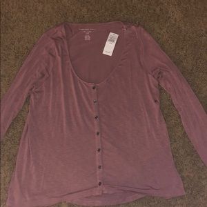 American Eagle mauve pink long sleeve